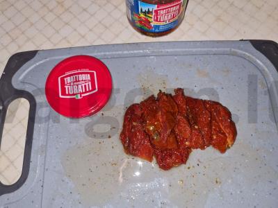 Makaronai su grybais ir pomidorais grietinėlės padaže Žingsnis 6