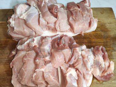 Mėsa „Harmonikė“ Žingsnis 1