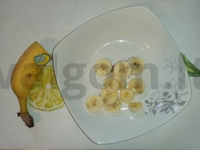 Bananų avižų blynas Žingsnis 3