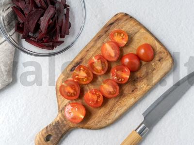 Salotas su burokėliais ir stracciatella Žingsnis 2