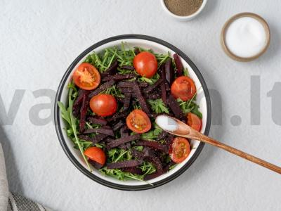 Salotas su burokėliais ir stracciatella Žingsnis 3