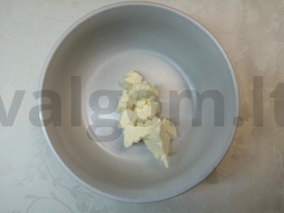 Sviestinis žemės riešutų sausainis Žingsnis 1