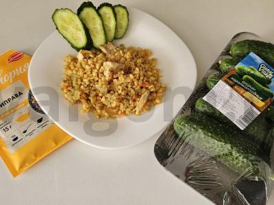 Bulguro plovas su namine vištiena lėtoje viryklėje Žingsnis 5