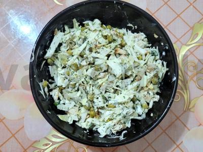 Lengvas salotas „Žirnių karalius“ pagrindine nuotrauka