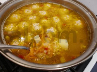 Itališkas sriuba su meatballs Žingsnis 12