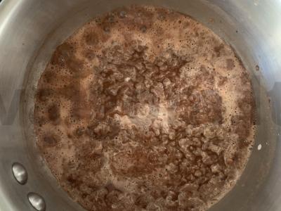 Grikių dribsniai su bananais ir medumi Žingsnis 4