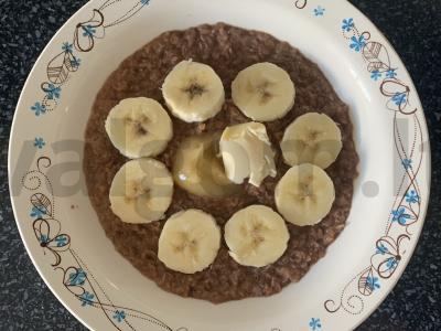 Grikių dribsniai su bananais ir medumi Žingsnis 5