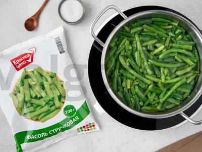 Kasperolė su žaliąja pupelių Žingsnis 1