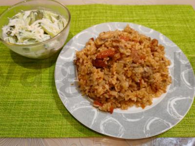 Grybų plovas su daržovėmis Žingsnis 11