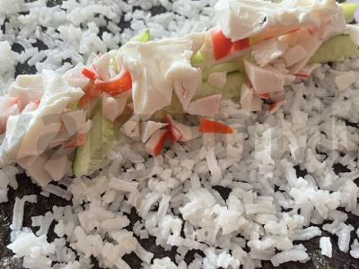 Namų ritinėliai su ryžiais ir varškės sūriu Žingsnis 9