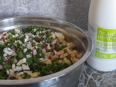Vasaros okroška su kefyru Žingsnis 7