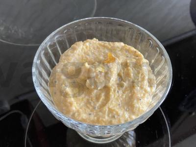 Aromatingas varškės-moliūgų musas su chia sėklomis Žingsnis 5