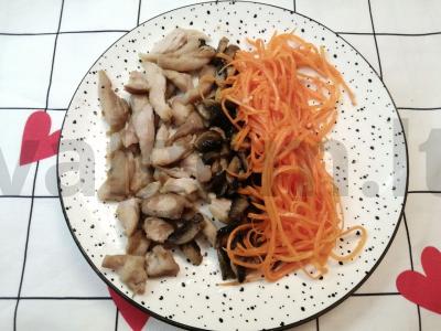 Salotos su žaliais žirneliais „Sultingas“ Žingsnis 5