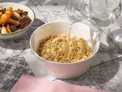 Perlovka su kiauliena ir grybais Žingsnis 1