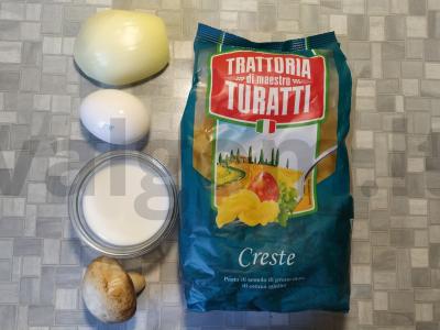 Makaronų apkepas su grybais ir grietine Žingsnis 1