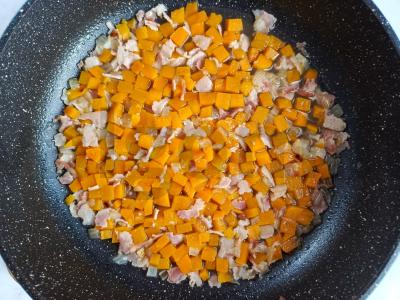 Penne su moliūgu ir bekonu Žingsnis 4