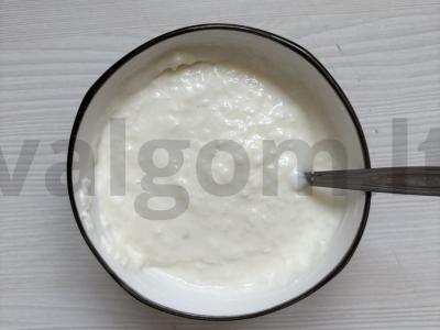 Nesaldus kokosinis sausainių desertas be kepimo Žingsnis 3