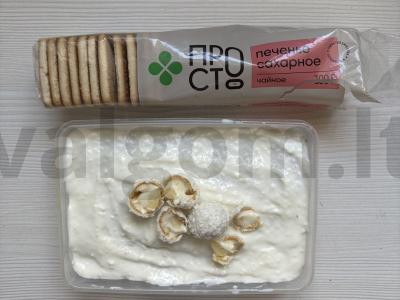 Nesaldus kokosinis sausainių desertas be kepimo Žingsnis 9