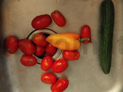 Salotos su midijomis, pomidorais ir sezamų padažu Žingsnis 1