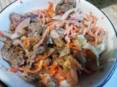 Aštrus vištienos kepenėlių salotas su apelsinu ir jalapeño Žingsnis 4