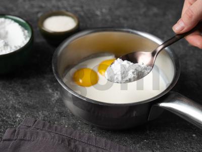 Varškės pyragas su džiovintomis vyšniomis Žingsnis 2