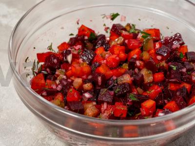 Lengvas vinigretas be bulvių Žingsnis 6