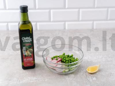 Salotas su žirniais ir feta Žingsnis 3