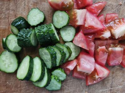 Vasaros salotas „Minutė“ Žingsnis 1