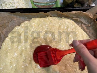 Naudingas pica varškės tešloje Žingsnis 4