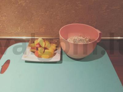 Avižinė košė su nektarinu Žingsnis 1