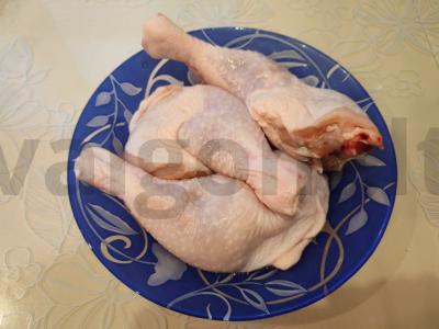 Vištiena daržovių pagalvėlėje Žingsnis 1