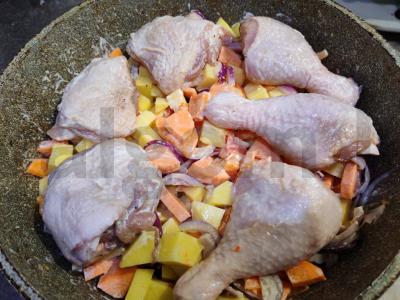 Vištiena daržovių pagalvėlėje Žingsnis 12