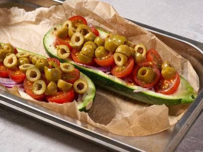 Švelnūs cukinijos su daržovėmis ir šviežiais žolelėmis Žingsnis 5