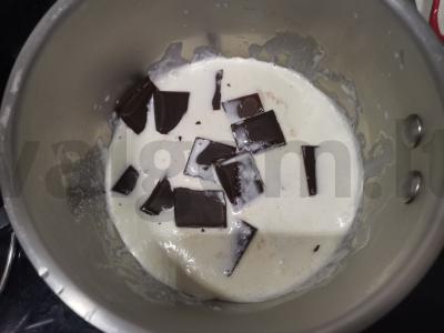 Šokoladinis glajus tortui Žingsnis 2