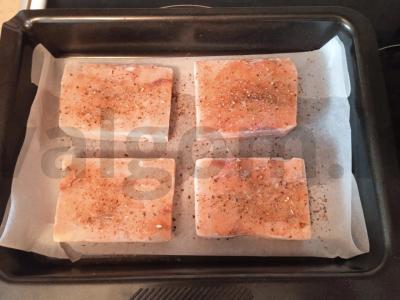 Kepta lašiša su silkės ikrais ir sūriu Žingsnis 4