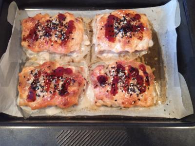 Kepta lašiša su silkės ikrais ir sūriu Žingsnis 7