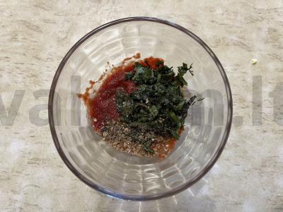 Kepta kukurūza pomidorų padaže su žolelėmis Žingsnis 8