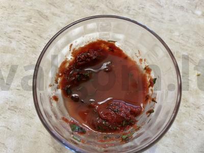 Kepta kukurūza pomidorų padaže su žolelėmis Žingsnis 10