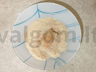 Ešerys, apkeptas džiūvėsėliuose Žingsnis 3