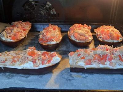 Cukinijos su faršu, sūriu ir pomidorais Žingsnis 5