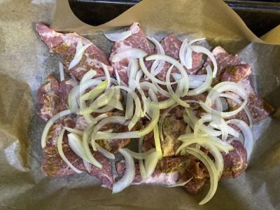 Prancūziška bulvė su kiaulienos kaklu Žingsnis 5