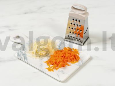 Prancūziškas salotas su obuoliu ir raudonuoju svogūnu Žingsnis 3