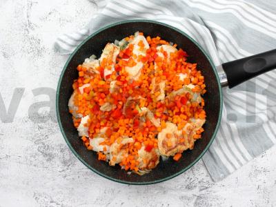 Vištiena su pupelėmis ir dešra Žingsnis 2