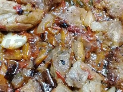 Kiaulienos guliašas su pomidorais Žingsnis 5