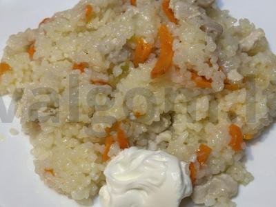 Aštrus naminis plovas su kalakutienos filė ir grietine pagrindine nuotrauka