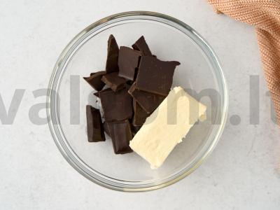 Šokoladinis brownies su ledais Žingsnis 1