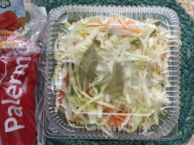 Greitai marinuota kopūstai su obuolių actu Žingsnis 7