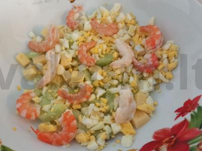 Salotos su kalmarais ir krevetėmis Žingsnis 5