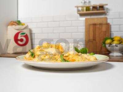 Ryžiai su vištienos padažu pagrindine nuotrauka