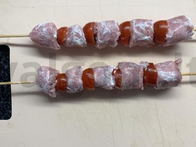 Kumpio šašlykai su pomidorais ir sūriu Žingsnis 4